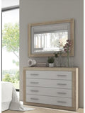 Cambria White Finish Mirror Frame for Bedroom or Hallway
