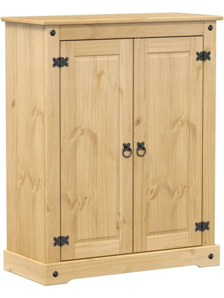 Solid Pine Shoe Cabinet with Large Capacity, Organizer for Entryway or Hallway, 86 38.5 108 cm