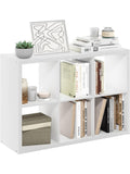 Estantería modular de seis cubos con diseño abierto para decoración y organización, blanca