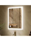 LED bathroom mirror with motion sensor, Bluetooth, and anti-fog function, vertical or horizontal installation
