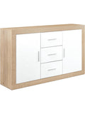 Modern Sideboard with 2 Doors and 3 Drawers, Storage Buffet for Living Room or Dining Room, Cambrian White, 134 78 35 cm