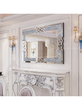 Espejo rectangular biselado de 100 x 70 cm, decoración elegante para comedor, recibidor, pasillo o sala de estar