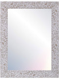 Decorative wall mirror with a glossy wooden frame for bedroom, hallway, or living room, 60 x 80 cm