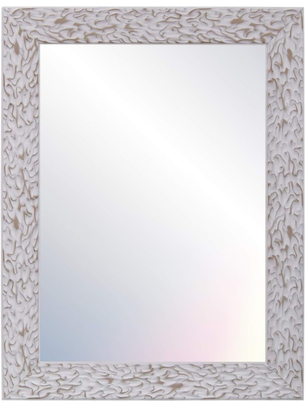 Decorative wall mirror with a glossy wooden frame for bedroom, hallway, or living room, 60 x 80 cm